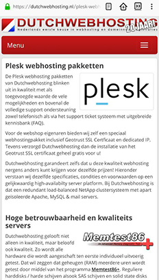 Webhosting pakketten